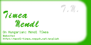 timea mendl business card
